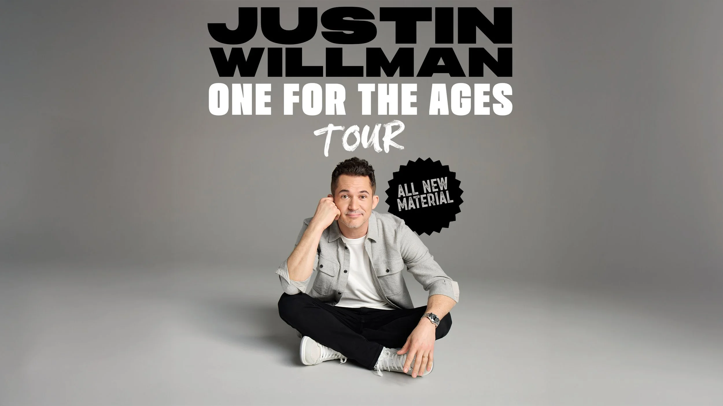 Justin Willman live tour poster 2026 & 2027